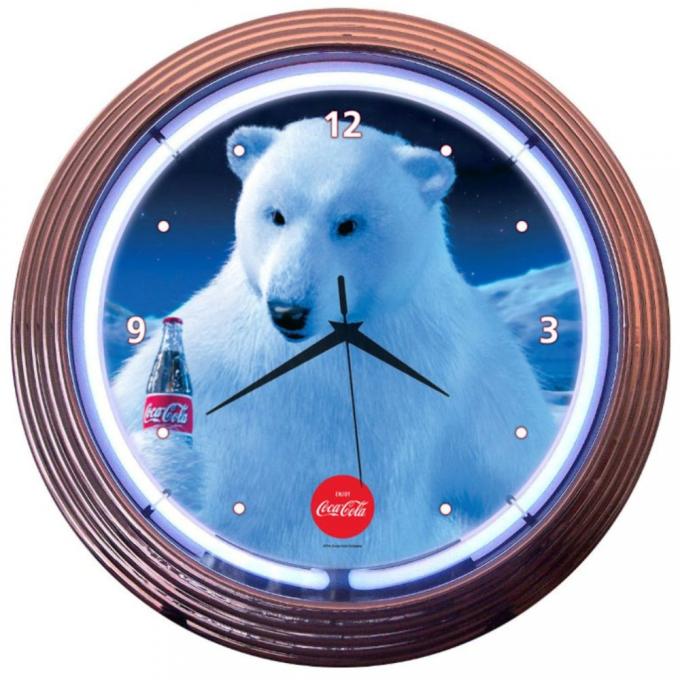 Neonetics Neon Clocks, Coca-Cola Polar Bear Neon Clock