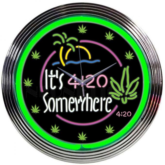 Neonetics Neon Clocks, It's 4:20 Somewhere Neon Clock