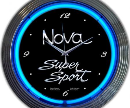 Neonetics Neon Clocks, Gm Chevy Nova Neon Clock