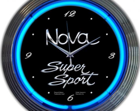 Neonetics Neon Clocks, Gm Chevy Nova Neon Clock