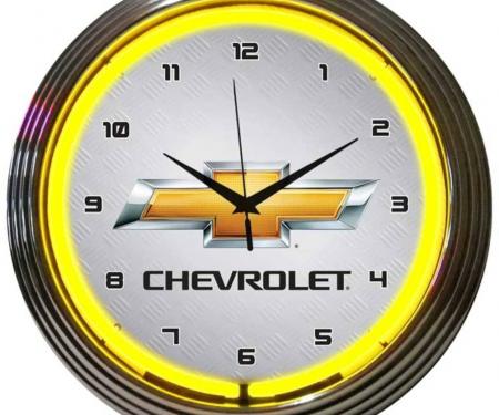 Neonetics Neon Clocks, Gm Chevrolet Yellow Neon Clock