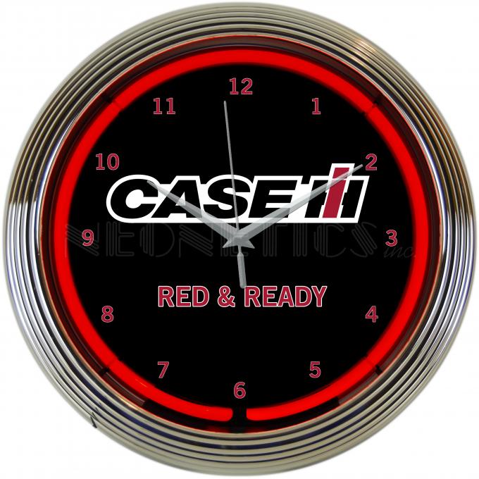 Neonetics Neon Clocks, Case Ih Red and Ready Neon Clock
