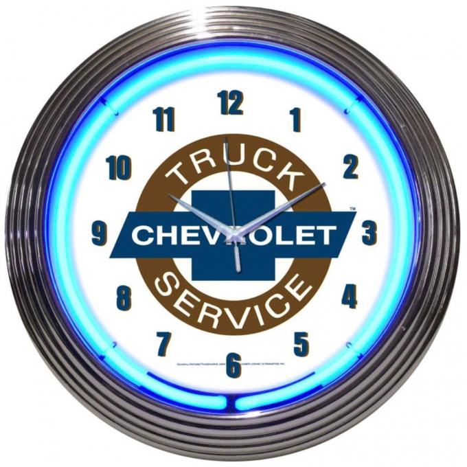 Neonetics Neon Clocks, Chevy Trucks Chevrolet Service Neon Clock