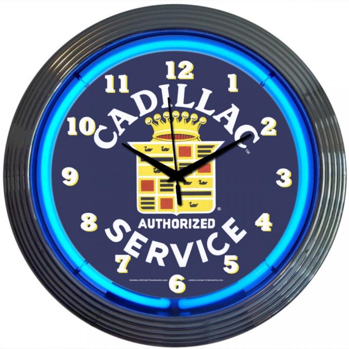 Neonetics Neon Clocks, Cadillac Service Neon Clock