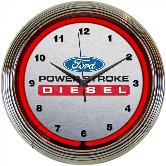 Neon Clocks, Ford Power Stroke Diesel Neon Clock Mustang Depot