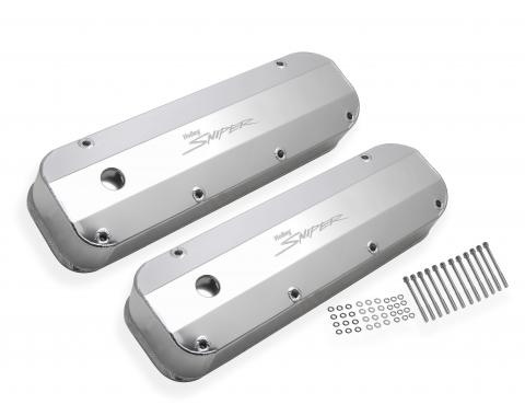 Holly Sniper EFI Valve Cover, Fabricated Aluminum, Ford Big Block, Natural Anodized 890007
