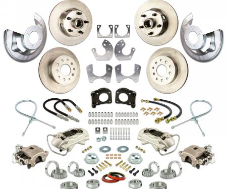 Right Stuff 64-73 Ford Mustang 4 Wheel At-the-Wheel Disc Brake Conv, w/ Large 9" Requires V8 ZWK6445