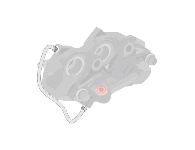 Right Stuff 1965-67 Ford Mustang/Fairlane, Pre-Bent Stainless Brake Caliper Crossover Line ZFC6401S