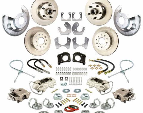 Right Stuff 64-73 Ford Mustang 4 Wheel At-the-Wheel Disc Brake Conv, w/ Large 9" Requires V8 ZWK6445