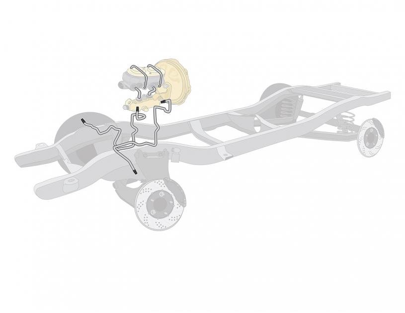 Right Stuff 1968-69 Ford Mustang/Cougar W/Disc, PreBent Stainless