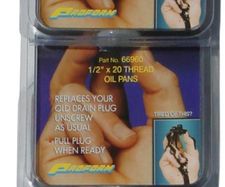 Proform Engine Oil Pan Drain Plug, No-Mess Model, POP Display Clipstrip, Set of 6 Pieces 66960C