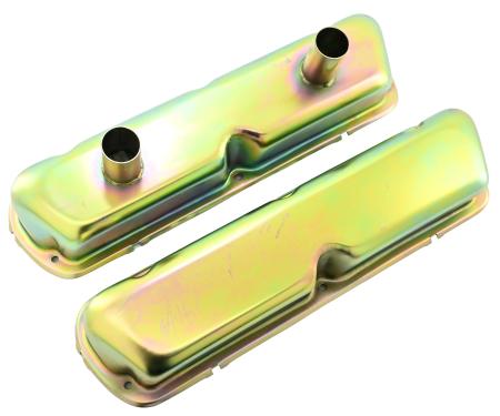 CFR Performance Steel Circle Track Racing Valve Covers Fits 1962-1985 Small Block Ford SBF 260-351W - Zinc-Plated HZ-7225-Z