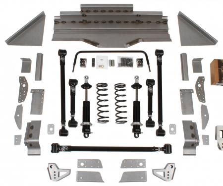 Detroit Speed QUADRALink Suspension Kit w/o Axle Brackets 1964.5-70 Mustang Double Adj Shock w/Remote Canister 041733-R
