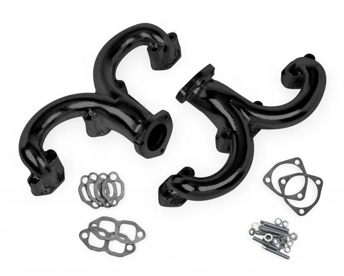 FlowTech Rams Horn Exhaust Manifolds, Black Paint 11704FLT