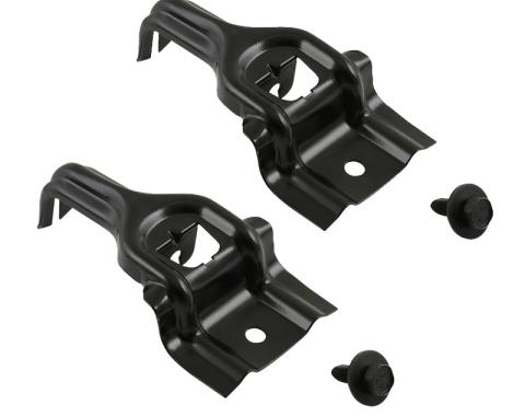 Daniel Carpenter 1979-93 Radiator Brackets - Black D9ZZ-8193