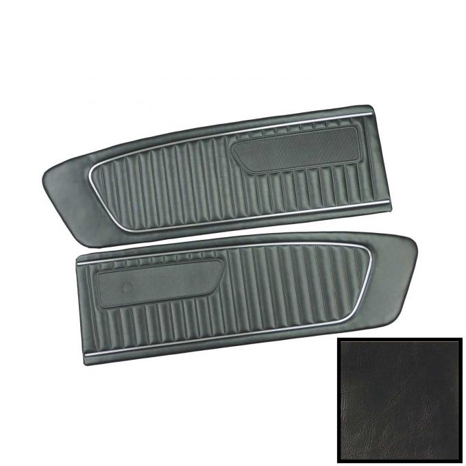 PUI Interiors 1966 Ford Mustang Standard Blue Front Door Panels D661