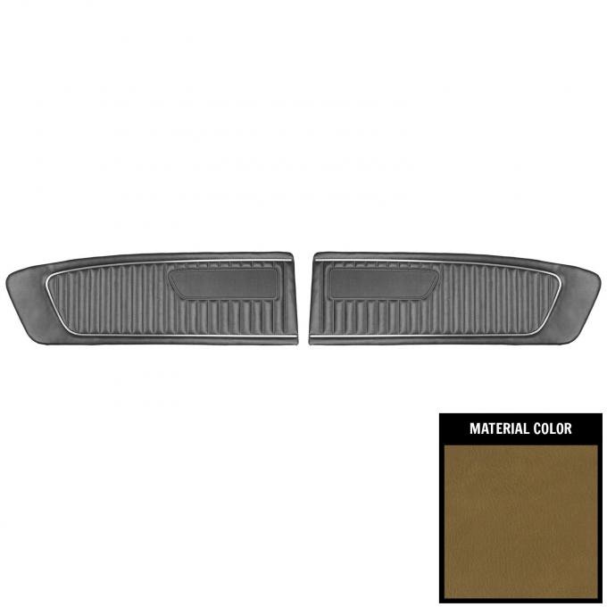 PUI Interiors 1965 Ford Mustang Standard Palomino Front Door Panels D653