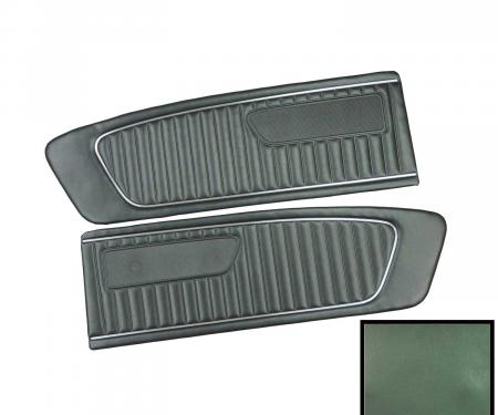 PUI Interiors 1968 Ford Mustang Standard Turquoise Front Door Panels D687