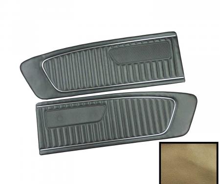 PUI Interiors 1967 Ford Mustang Standard Ivy Gold Front Door Panels D672