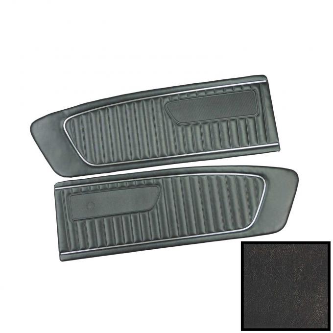 PUI Interiors 1965 Ford Mustang Standard Blue Front Door Panels D651