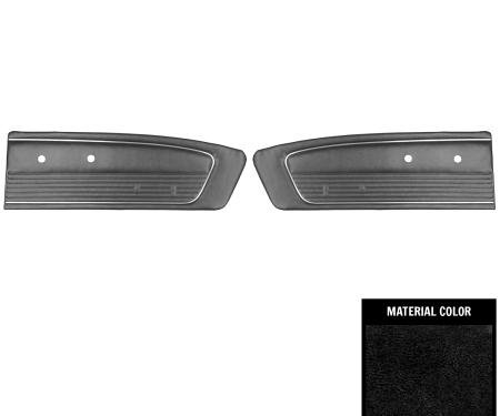 PUI Interiors 1966 Ford Mustang Standard Black Front Door Panels D660