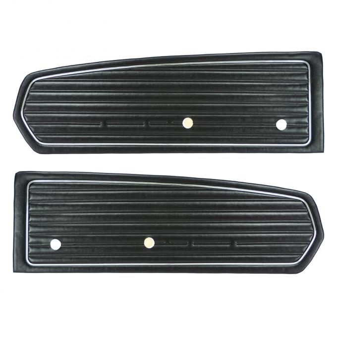 PUI Interiors 1968 Ford Mustang Standard Black Front Door Panels D680