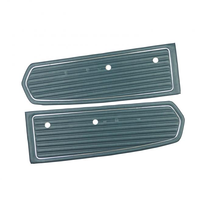 PUI Interiors 1968 Ford Mustang Standard Blue Front Door Panels D681