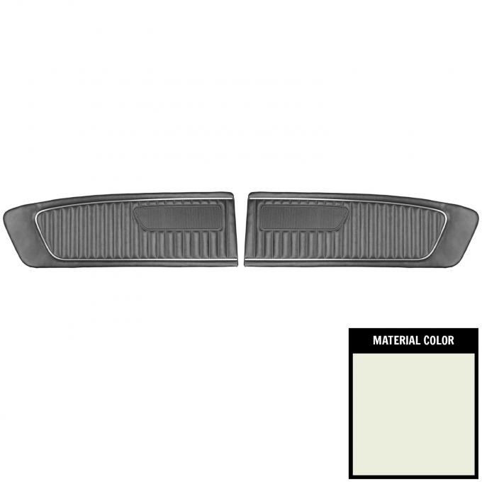 PUI Interiors 1965 Ford Mustang Standard White Front Door Panels D655