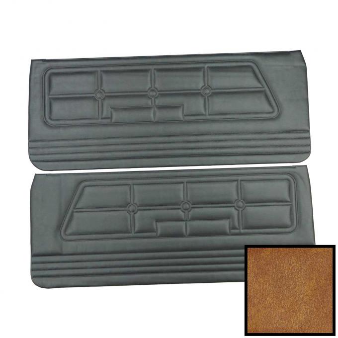 PUI Interiors 1971-1973 Ford Mustang Standard Ginger Front Door Panels D804