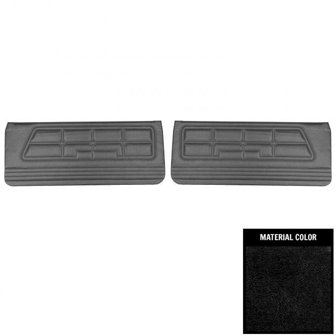 PUI Interiors 1971-1973 Ford Mustang Standard Black Front Door Panels D800