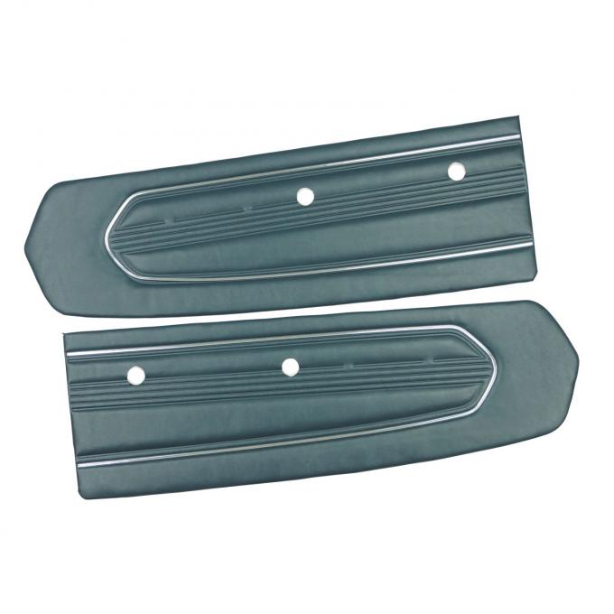 PUI Interiors 1967 Ford Mustang Standard Blue Front Door Panels D671