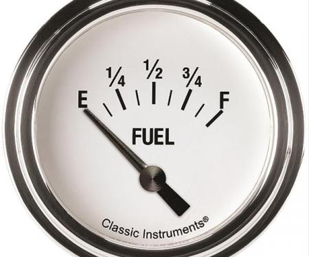 Classic Instruments White Hot 2 5/8" Fuel Gauge WH212SLF