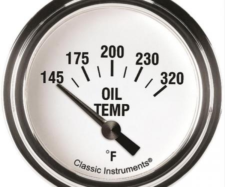 Classic Instruments White Hot 2 5/8" Oil Temperature Gauge WH228SLF