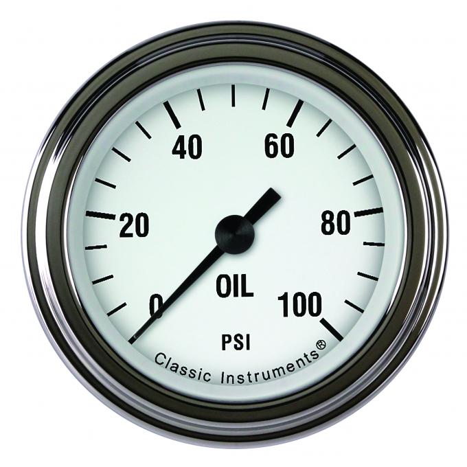 Classic Instruments White Hot 2 1/8" Oil Pressure Gauge WH181SLF