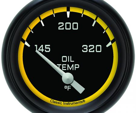 Classic Instruments Autocross Yellow 2 5/8" Oil Temperature Gauge AX228YBPF