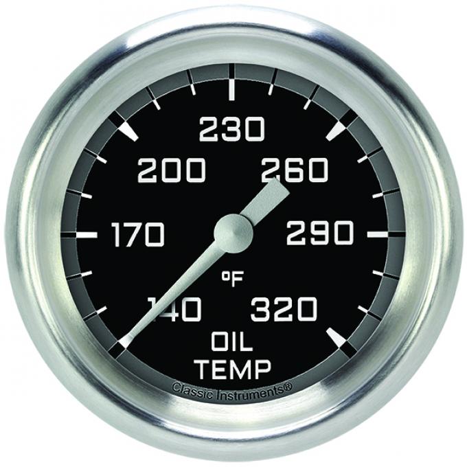 Classic Instruments Autocross Gray 2 5/8" Oil Temperature Gauge AX328GAPF