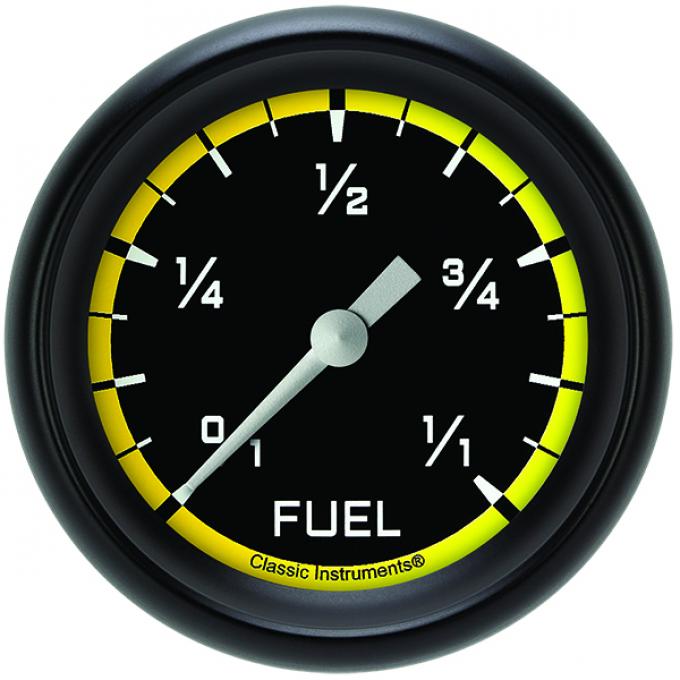 Classic Instruments Autocross Yellow 2 5/8" Fuel Gauge AX309YBLF