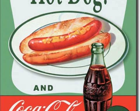 Tin Sign, COKE Hot Dog