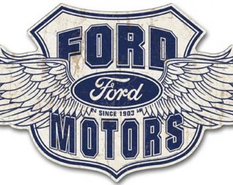 Premium Tin Sign, Ford Winged Logo