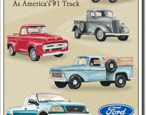 Tin Sign, FORD TRUCKS - 80 YR TRIBUTE