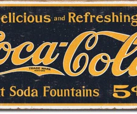 Tin Sign, COKE - 1910 Logo Weathered