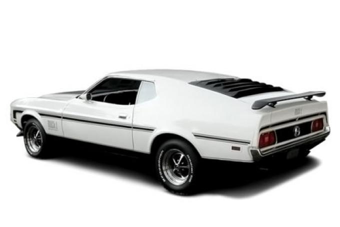 Mustang Rear Window Louver, Black Aluminum, 1971-1973