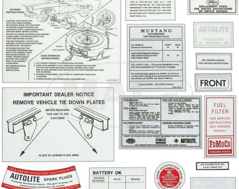 Decal Kit - 1966 Mustang