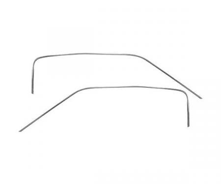 Ford Mustang Roof Drip Rail Mouldings - Bright Metal - Fastback