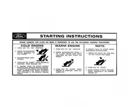 Sun Visor Starting Instructions Sleeve - Falcon