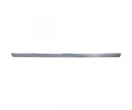 Ford Mustang Rocker Panel Moulding - Left - Polished Aluminum With Black Paint