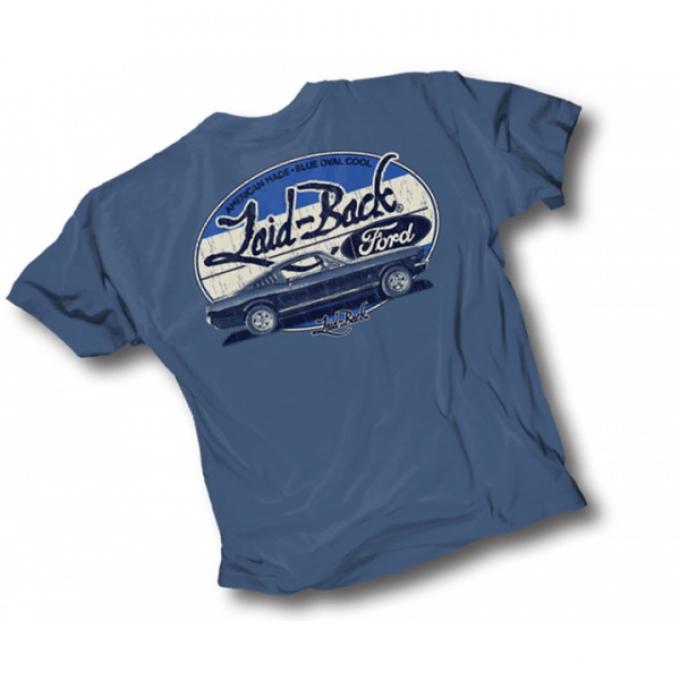 Ford Mustang "American Made Blue Oval Cool" T-Shirt, Blue