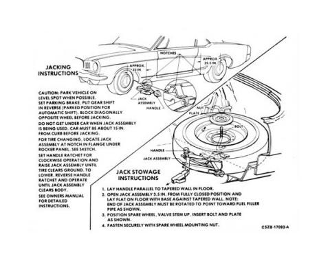 Ford Mustang Decal - Jack Instruction