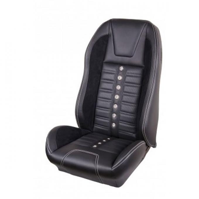 Mustang Coupe Sport X Vinyl Front & Rear Seat Covers, 1969-1970