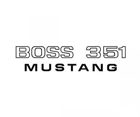 Ford Mustang Boss 351 Fender Decal - Black